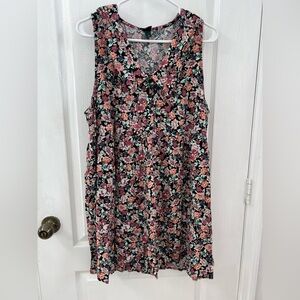 Wild Fable Floral Mini Dress - Black and Pink